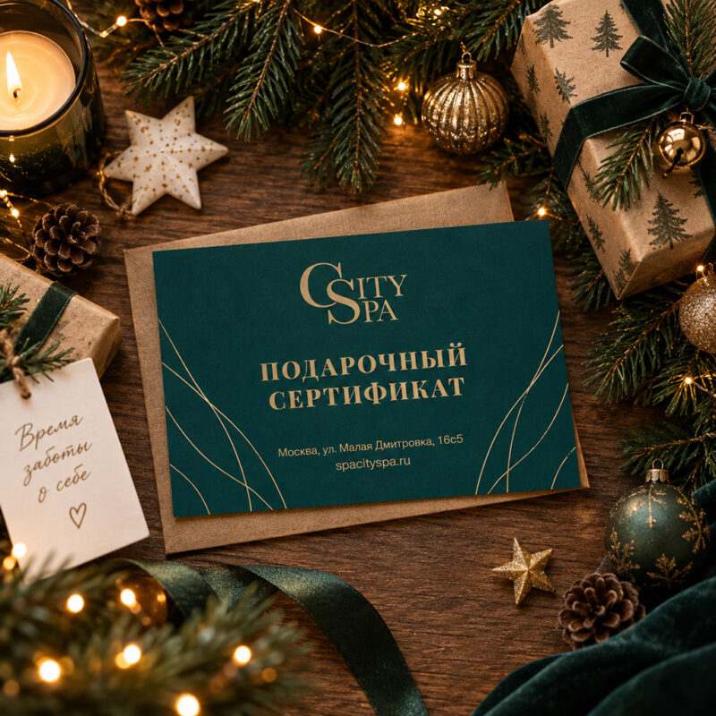 Новогодний подарочный сертификат в спа